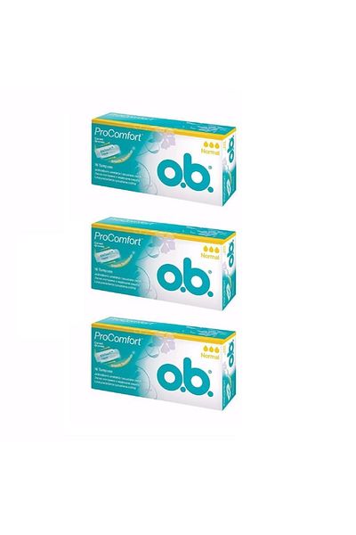 o.b. Procomfort Normal 16-Piece Tampons 3 Packs Total 48 Pieces