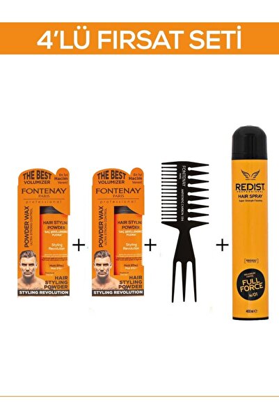 Fontenay Saç Şekillendirici Pudra Toz Wax Ultra Strong +şekil Tarak'ı 2+saç S...