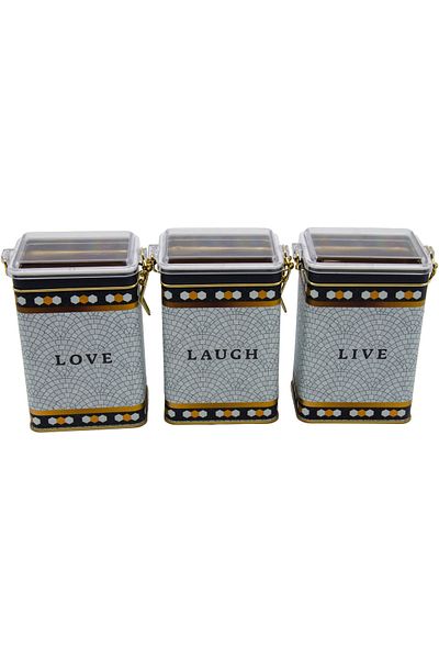 EVLE Erb21u1 Rectangular Lockable Storage Container 75x100x150 Set of 3, Mosaic