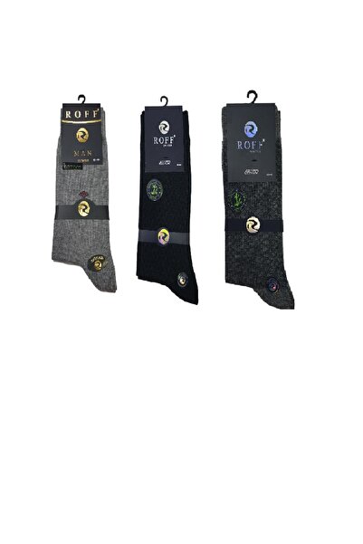 Roff Esnek Bambu Kışlık Erkek Çorap 41-44 Numara 3 Lü Paket