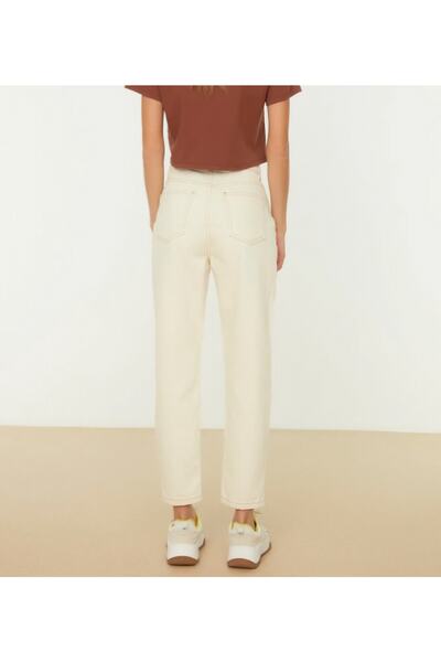 LİMABEL High Waist Lycra Cream Jeans Stretchy Jeans