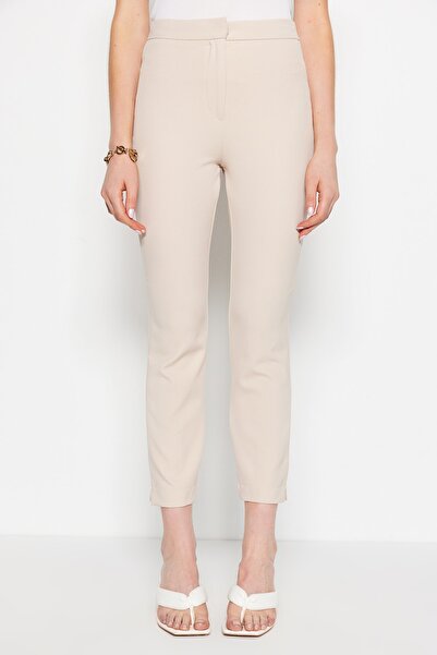 Trendyol Collection Stone Cigarette Woven Trousers TWOSS23PL00096