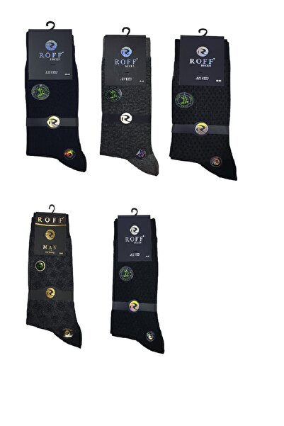 Roff Esnek Bambu Kışlık Erkek Çorap 41-44 Numara 5 Li Paket