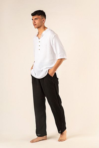 Botex Πουκάμισο Organic Muslin Judge Collar - Λευκό