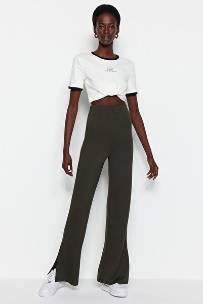 Trendyol Collection Pants - Khaki - Flare