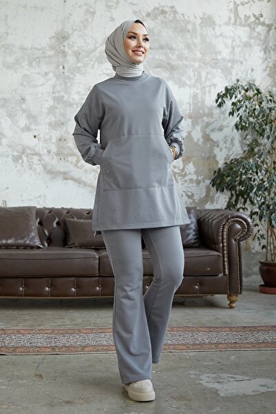 InStyle Miora španielsky členkový dvojdielny oblek - šedý