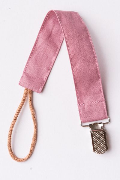 MyVera Dried Rose - Mink Pacifier Strap Set - Pacifier Chain Set of 2 - 100% Cotton Fabric