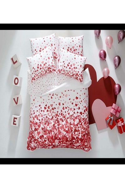 Taç Desire Ranforce Double Duvet Cover Set Red