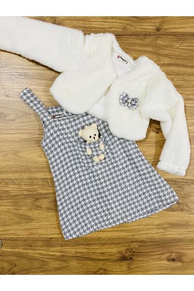 Hoppy Baby Ayıcık Model Ekose Elbise