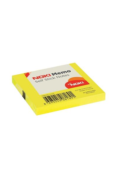 Noki 5 Pieces Postit 75mm X75mm Adhesive Paper 80 Sheets Yellow