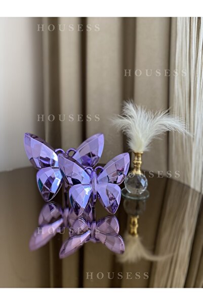 Housess Dekoratif Kelebek Ve Tüylük Biblo Süs