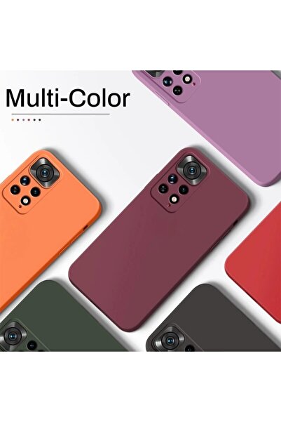 m.tk moveteck Xiaomi Redmi Note 11 Pro Kılıf Nano Içi Kadife Doku Silinebilir Kaymaz Renkli Lansman Silikon