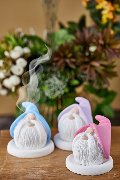 Blue Avm 3'lü Özel Tasarım Cüce Konik Tütsülülük, Brulör Biblo 1 Adet Tütsü H...