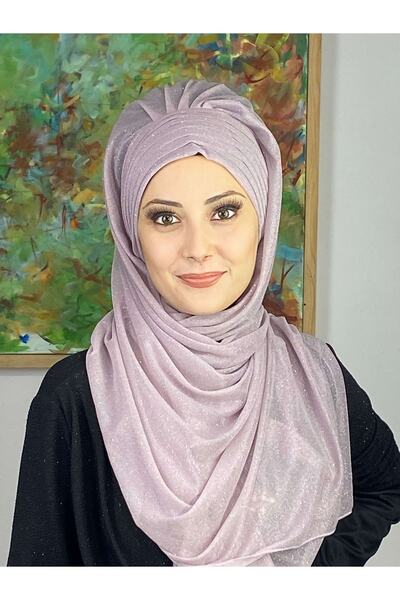BUTİKAMBAR Τοπκαπι Λιλά Σάλι έτοιμο για χρήση με σταυρωτή εφαρμογή και λάμψη