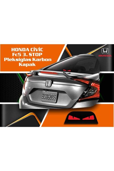 ototime Honda Civic Fc5 3. Stop Pleksiglas Karbon Kapak