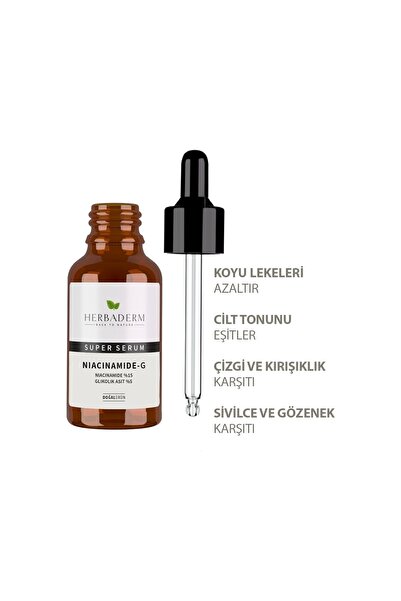 Herbaderm Süper Serum Leke, Kırışıklık Ve Sivilce Karşıtı 30 ml Dm Demstar Allık Fırçası Hediyeli