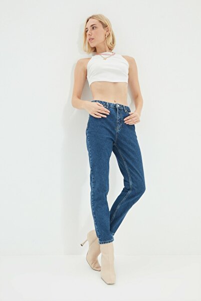 Bella denim Bohemian tamnoplava, postojana boja Mom farmerke ženski boyfriend...