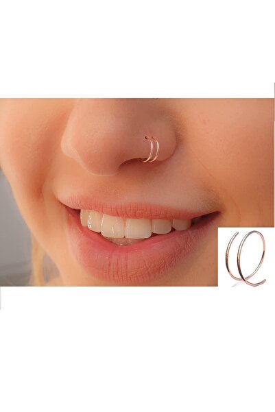 Begonia Accessories , 925 Ayar Gümüş Çift Görünümlü Rose Halka Hızma