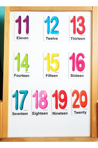 Okuling Magnetic English Word Cards Flashcards Numbers / Numbers 11-20
