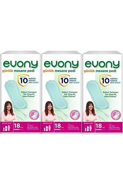 Evony Günlük Mesane Pedi Ekstra Uzun 54 Adet (3pk*18)