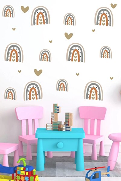 Think And Print Σετ αυτοκόλλητων με μικροσκοπικούς παστέλ τόνους ουράνιου τόξ...