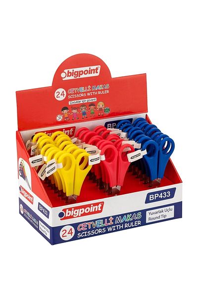 Bigpoint Scissors Ruled Blunt Tip Pack of 24