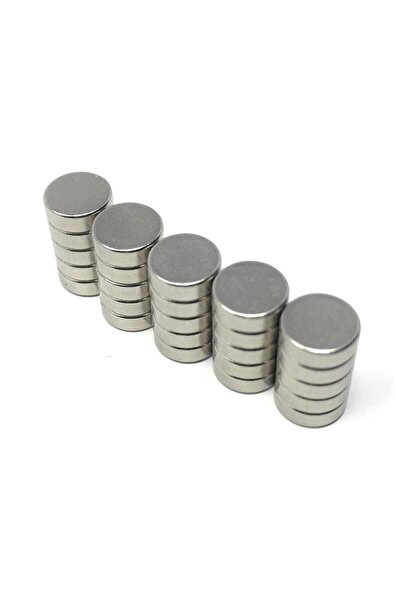 Dünya Magnet 10 Adet 6mm X 2mm Yuvarlak Güçlü Neodyum Mıknatıs Magnet