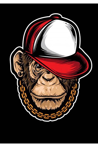 MegaSticker ملصق Cool Monkey Auto، دراجة نارية، خوذة، كمبيوتر محمول مقاس 14 ×...