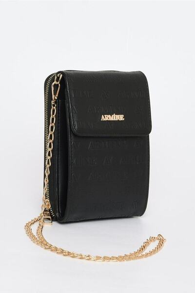 Armine Women's Daily Laser Customized Black Shoulder Bag 266