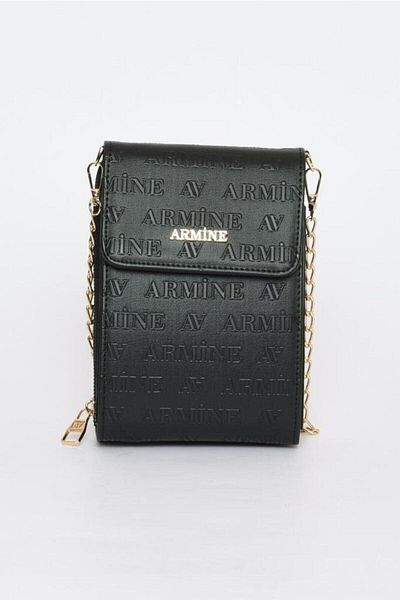 Armine Geantă de umăr neagră personalizată cu laser zilnic pentru femei 266
