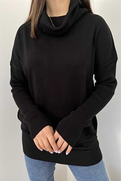 citycenterfashion Women's Degaje Collar Pocket Knitwear Sweater Cty-cnd-11369