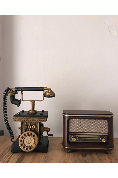 NOSTALJİM Bluetooth, Usb, Fm Radyo Özellikli Nostaljik Radyo Dekoratif Metal ...