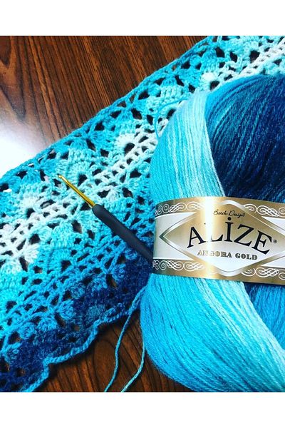 Alize Angora Gold Batik 5850 Thin Mohair Πουλόβερ Γιλέκο Σάλι Σχοινί 5 Μάλλινο 20% - 80% Ακρυλικό