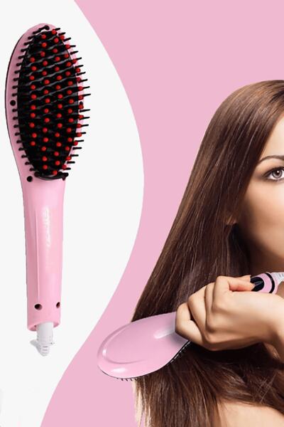 TechnoStation Profesyonel Elektrikli Saç Düzleştirici Tarak Fast Hair Straigh...