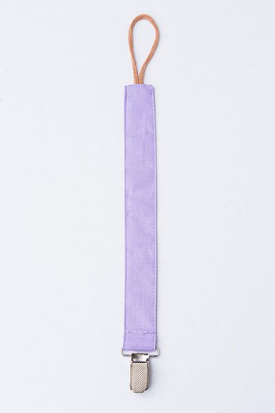 MyVera Lilac Pacifier Strap - Fabric Cotton Laced Pacifier Chain - Pacifier Holder