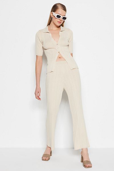 Trendyol Collection Трикотажний комплект з коміром поло Tas Комплект з верхом і низом TWOSS23AU00027