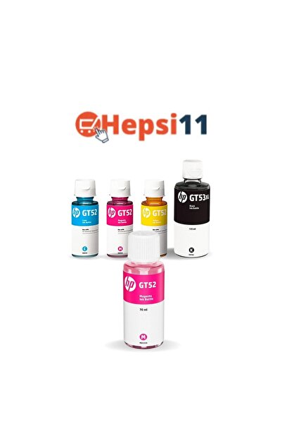 HP Gt53xl L9u63a Orjinal 4 Renk Mürekkep Seti + 1 Kırmızı Hediye Aıu7a304