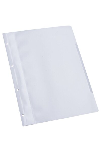 Ticon Kraf A4 Telli Dosya Plastik Beyaz 10872 50 Li (1 PAKET 50 ADET)