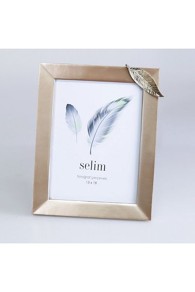 Selim 13x18 Leaf Frame Mink Gold