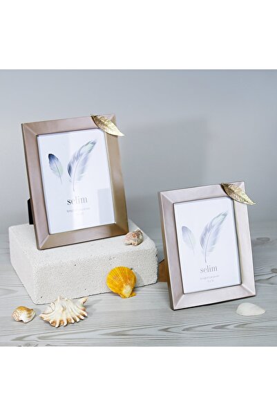 Selim 13x18 Leaf Frame Mink Gold