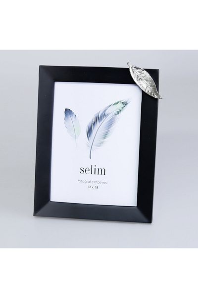 Selim 13x18 Leaf Frame Black Silver