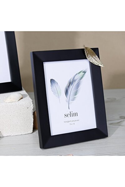 Selim 13x18 Leaf Frame Black Gold