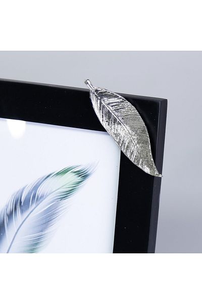Selim 15x20 Leaf Frame Black Silver