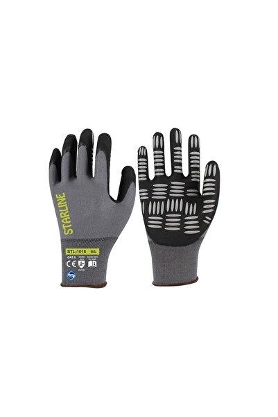 Starline Stl-1018 Köpük Nitril Çizgili Eldiven No:7