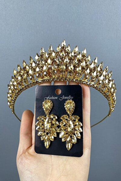 Bontex Αξεσουάρ Νύφης Χρώμα Μελί Μοντέλο Eda Τρισδιάστατο Σετ Στέμμα Νύφης κα...