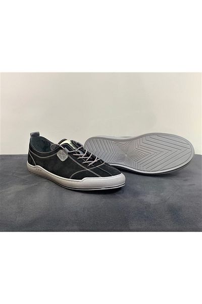 Pierre Cardin 191200 Pantofi casual din piele nubuc pentru bărbați, negri
