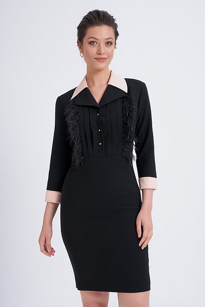 Balizza Blz-front Jewelled Buttoned Tassel Detailed Dress
