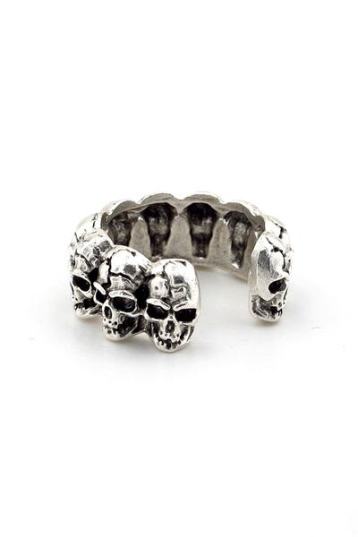 Solfera Mens Gothic Design Brass Ring - Skulls Skeleton Skull Rg022