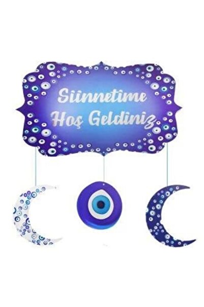 parti sürprizi Sünnetimize Hoş Geldiniz 4 Lü Sarkıt Tavan Süs