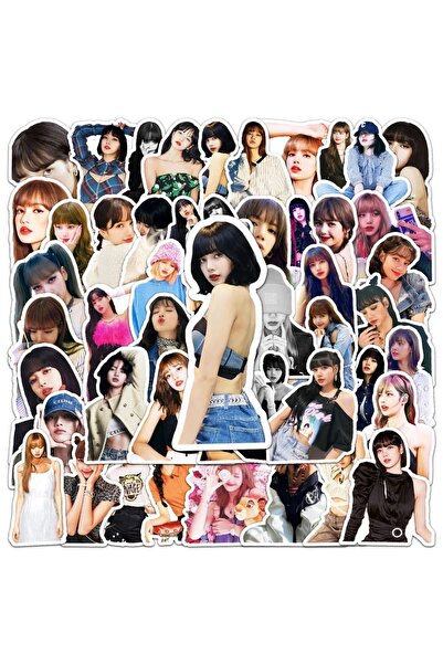 BENİMSER REKLAM مجموعة ملصقات الكمبيوتر المحمول Jisoo وJennie وLisa وRosé